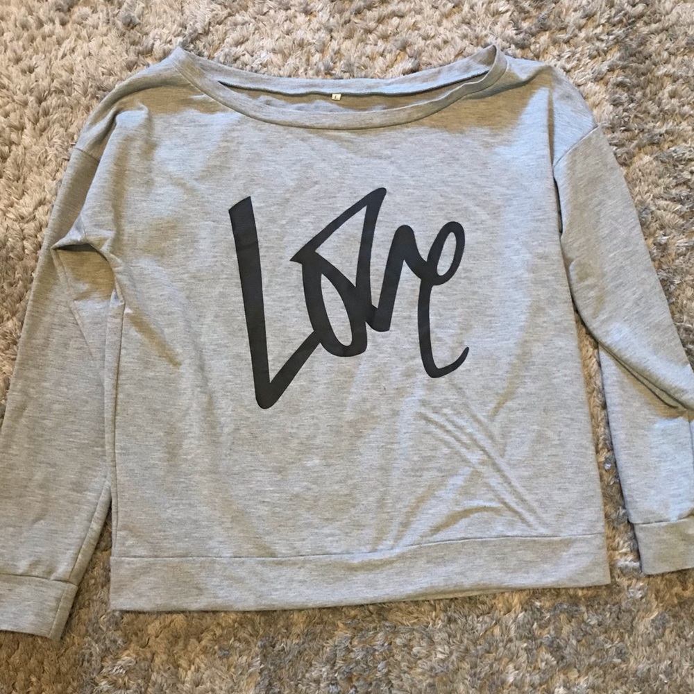 Off shoulder sweatshirt size large